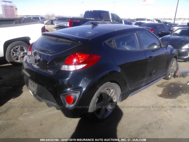 KMHTC6AE6FU234707 - 2015 HYUNDAI VELOSTER TURBO BLACK photo 4