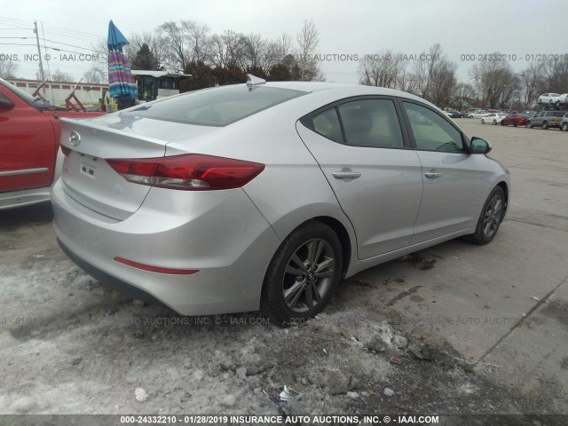 5NPD84LF9HH199257 - 2017 HYUNDAI ELANTRA SE/VALUE/LIMITED SILVER photo 4