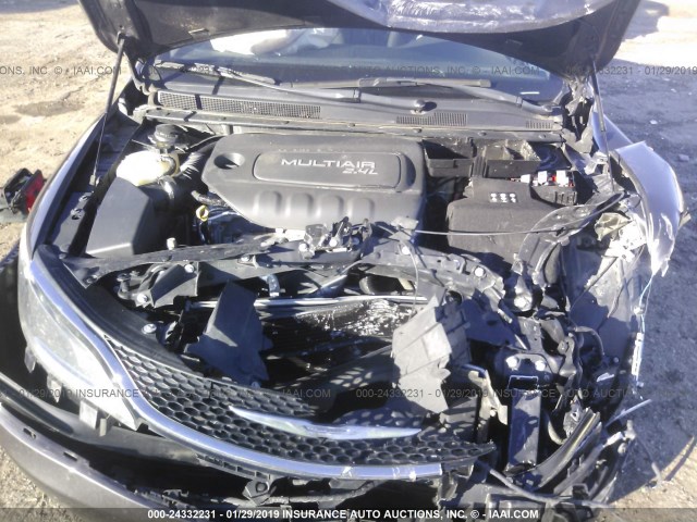 1C3CCCAB6FN676104 - 2015 CHRYSLER 200 LIMITED GRAY photo 10