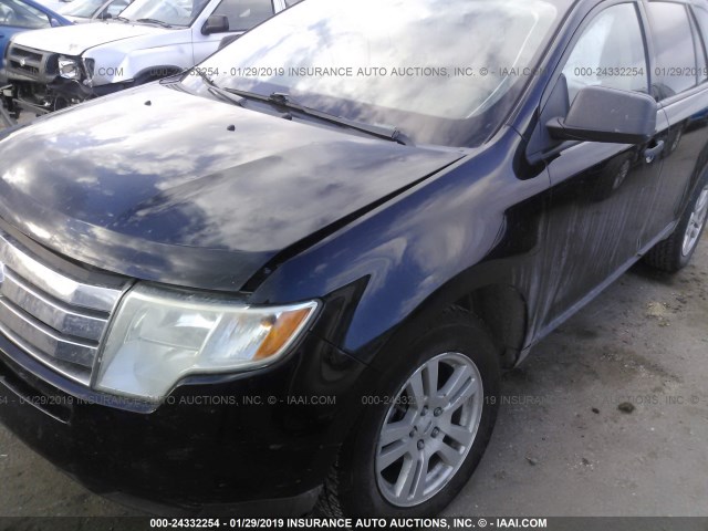 2FMDK36C39BA49327 - 2009 FORD EDGE SE BLACK photo 6