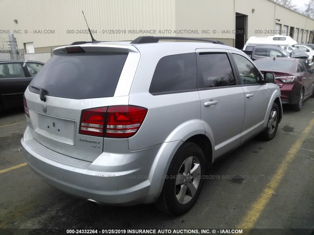 3D4PG5FV9AT147502 - 2010 DODGE JOURNEY SXT SILVER photo 4