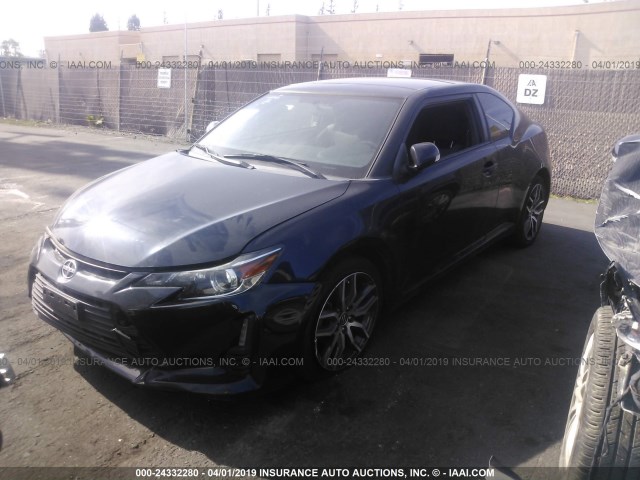 JTKJF5C79F3091312 - 2015 TOYOTA SCION TC BLACK photo 2