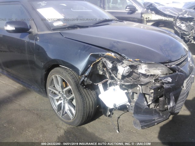 JTKJF5C79F3091312 - 2015 TOYOTA SCION TC BLACK photo 6