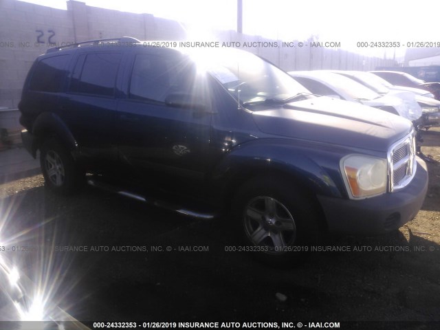 1D4HD38K06F143991 - 2006 DODGE DURANGO SXT BLUE photo 1