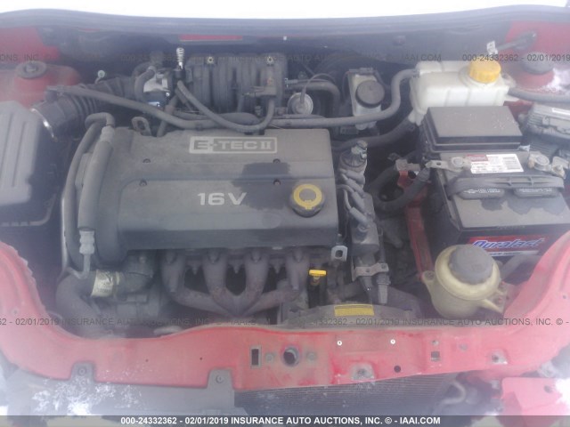 KL1TD56607B062790 - 2007 CHEVROLET AVEO LS RED photo 10