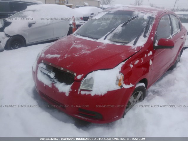 KL1TD56607B062790 - 2007 CHEVROLET AVEO LS RED photo 6