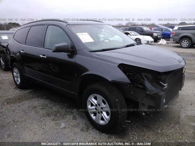 1GNKRFED9DJ102353 - 2013 CHEVROLET TRAVERSE LS BLACK photo 1