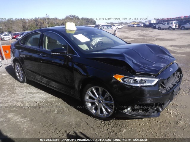 3FA6P0D9XHR169202 - 2017 FORD FUSION TITANIUM BLACK photo 1