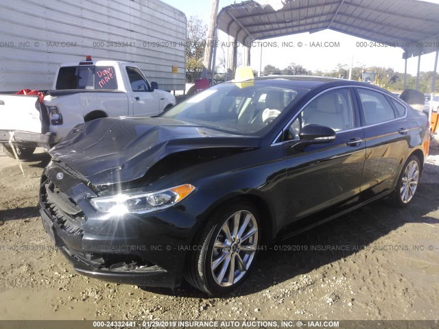 3FA6P0D9XHR169202 - 2017 FORD FUSION TITANIUM BLACK photo 2