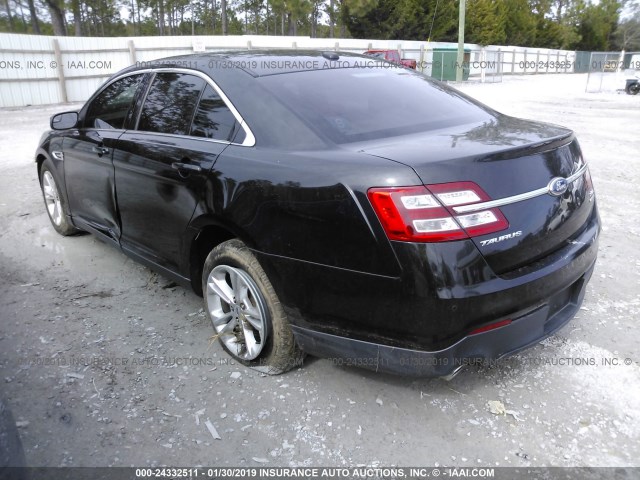 1FAHP2E81DG112558 - 2013 FORD TAURUS SEL BLACK photo 3