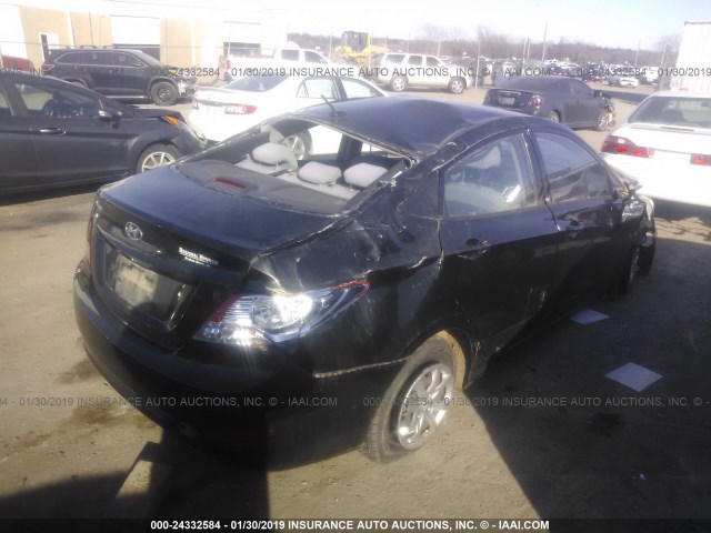 KMHCT4AE7DU583215 - 2013 HYUNDAI ACCENT GLS/GS BLACK photo 4