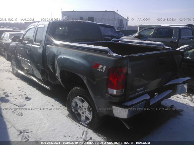 1GTR2VE31BZ182579 - 2011 GMC SIERRA K1500 SLE BLUE photo 3