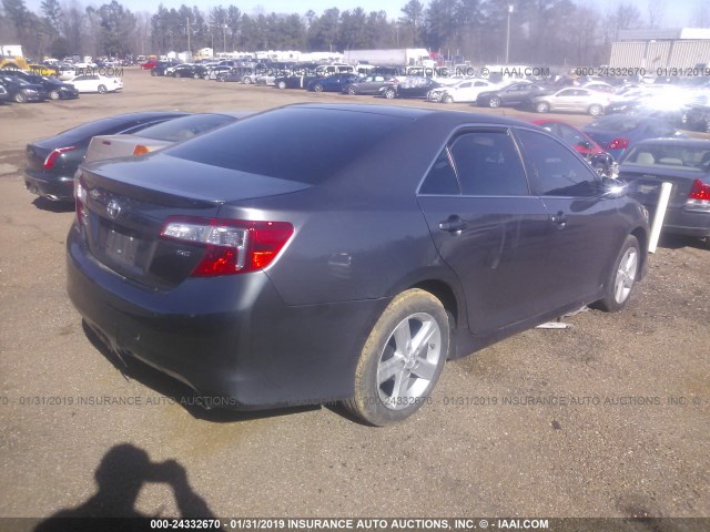 4T1BF1FK3EU810787 - 2014 TOYOTA CAMRY L/SE/LE/XLE GRAY photo 4