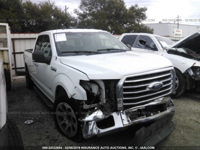 1FTEX1CP5FKE60705 - 2015 FORD F150 SUPER CAB WHITE photo 1