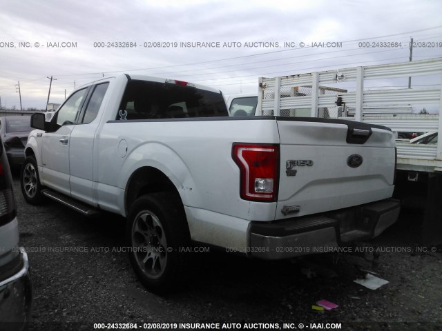 1FTEX1CP5FKE60705 - 2015 FORD F150 SUPER CAB WHITE photo 3