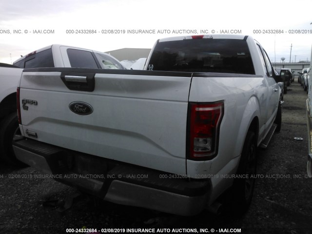 1FTEX1CP5FKE60705 - 2015 FORD F150 SUPER CAB WHITE photo 4