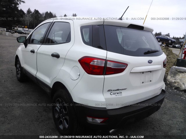 MAJ6P1SL4JC158382 - 2018 FORD ECOSPORT S WHITE photo 3