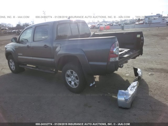 3TMLU4ENXFM193504 - 2015 TOYOTA TACOMA DOUBLE CAB/TRD PRO GRAY photo 3