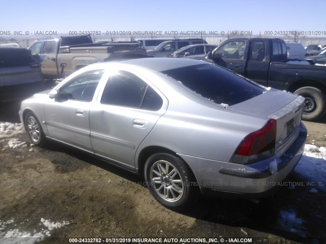 YV1RS61T342327056 - 2004 VOLVO S60 SILVER photo 3