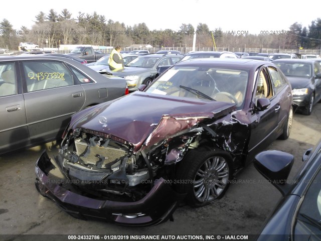 WDBUF56X67B170300 - 2007 MERCEDES-BENZ E 350 MAROON photo 2