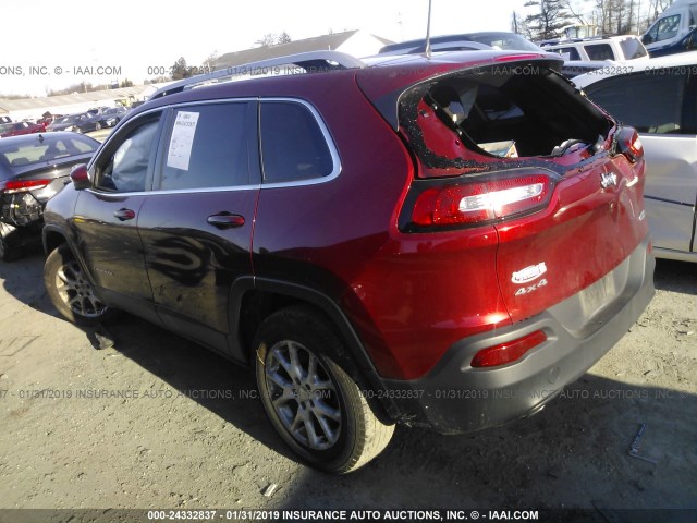 1C4PJMCB6HD237192 - 2017 JEEP CHEROKEE LATITUDE RED photo 3