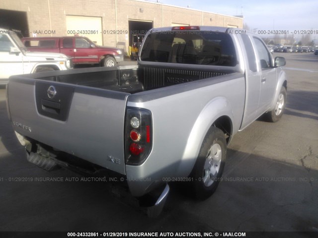 1N6BD06T87C431884 - 2007 NISSAN FRONTIER KING CAB XE SILVER photo 4