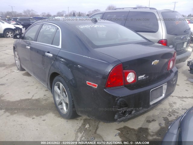 1G1ZC5E04CF159943 - 2012 CHEVROLET MALIBU 1LT შავი ფოტო 3