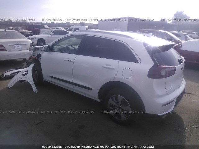 KNDCC3LD3J5212271 - 2018 KIA NIRO EX/GRAPHITE WHITE photo 3