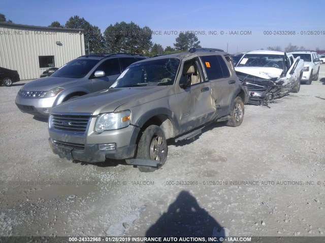 1FMEU63E96UA65558 - 2006 FORD EXPLORER XLT Dark Brown photo 2