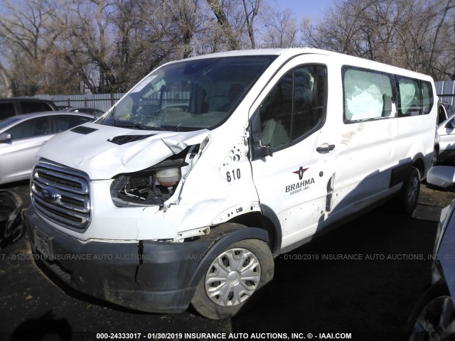 1FBZX2ZMXFKB22256 - 2015 FORD TRANSIT T-350 WHITE photo 2