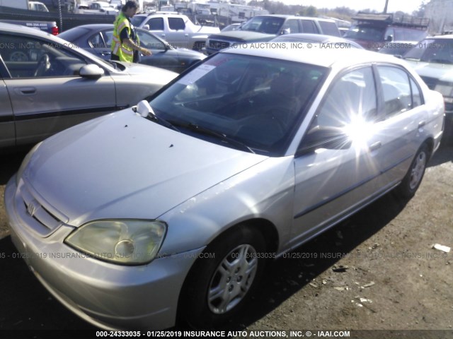 2HGES16211H559912 - 2001 HONDA CIVIC DX SILVER photo 2