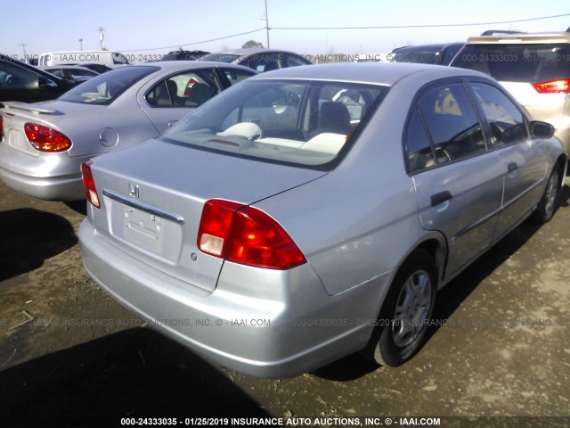 2HGES16211H559912 - 2001 HONDA CIVIC DX SILVER photo 4