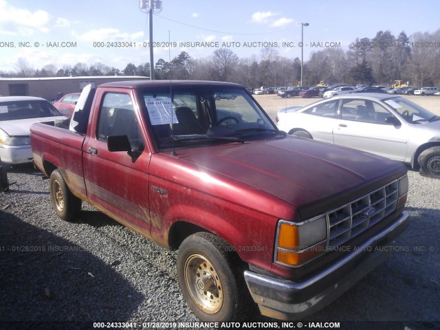 1FTCR10A6NUD52288 - 1992 FORD RANGER RED photo 1