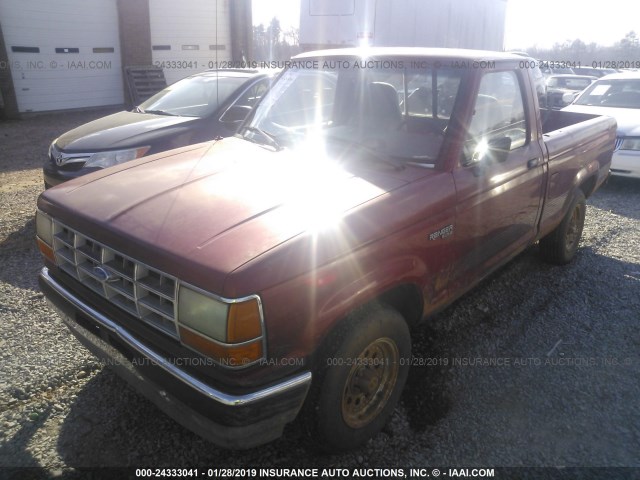 1FTCR10A6NUD52288 - 1992 FORD RANGER RED photo 2