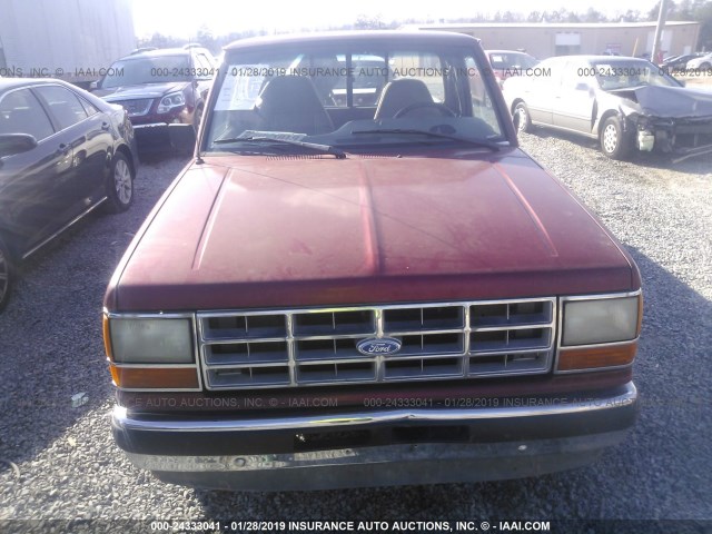 1FTCR10A6NUD52288 - 1992 FORD RANGER RED photo 6