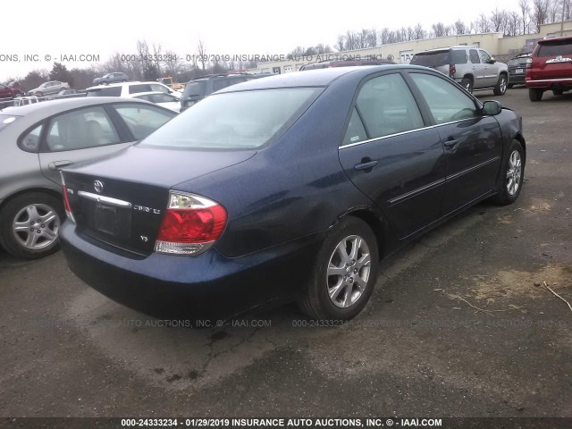 JTDBF30K750166680 - 2005 TOYOTA CAMRY LE/XLE/SE BLUE photo 4