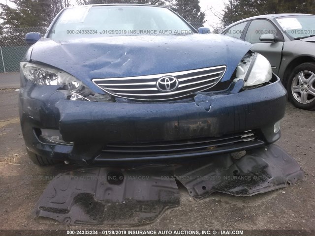 JTDBF30K750166680 - 2005 TOYOTA CAMRY LE/XLE/SE BLUE photo 6