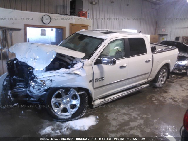 1C6RR7NT0DS595717 - 2013 RAM 1500 LARAMIE WHITE photo 2