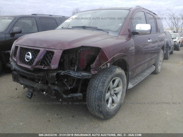 5N1AA0ND7AN621118 - 2010 NISSAN ARMADA SE/TITANIUM/PLATINUM MAROON photo 2