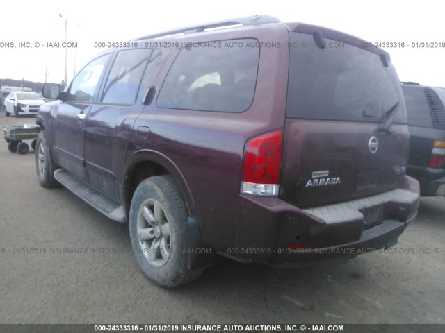 5N1AA0ND7AN621118 - 2010 NISSAN ARMADA SE/TITANIUM/PLATINUM MAROON photo 3