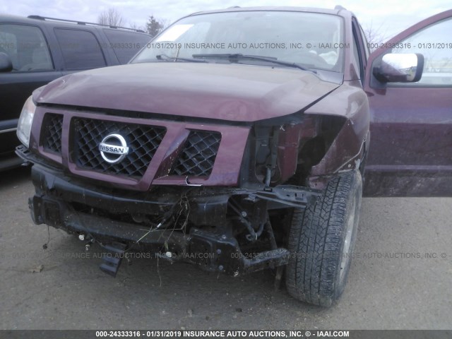 5N1AA0ND7AN621118 - 2010 NISSAN ARMADA SE/TITANIUM/PLATINUM MAROON photo 6