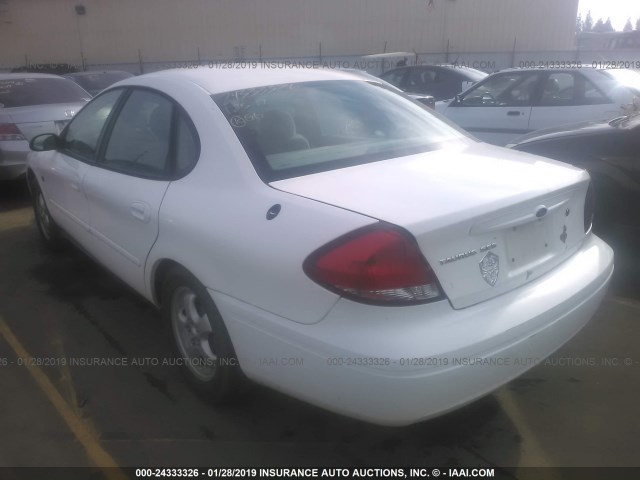 1FAFP55S84A182856 - 2004 FORD TAURUS SES WHITE photo 3