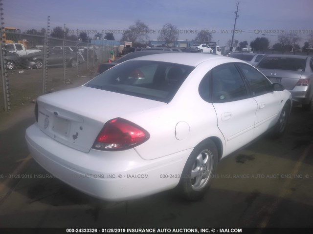 1FAFP55S84A182856 - 2004 FORD TAURUS SES WHITE photo 4