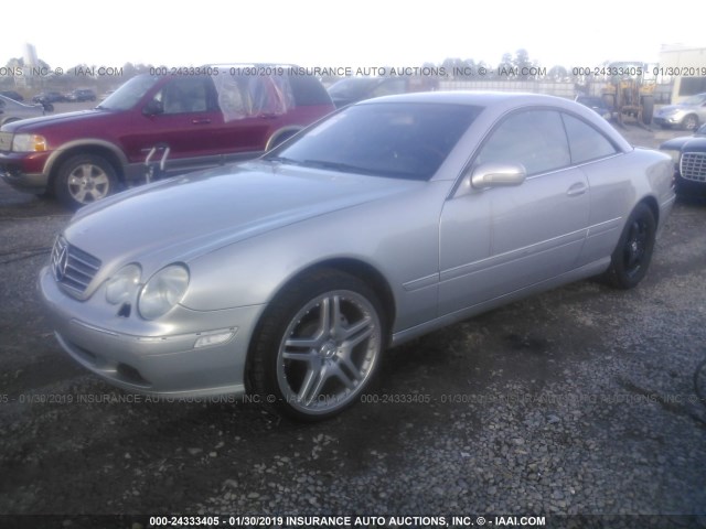 WDBPJ75J62A028192 - 2002 MERCEDES-BENZ CL 500 SILVER photo 2