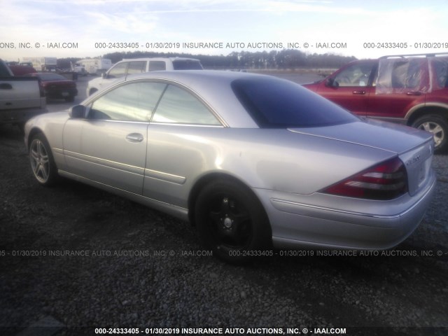 WDBPJ75J62A028192 - 2002 MERCEDES-BENZ CL 500 SILVER photo 3