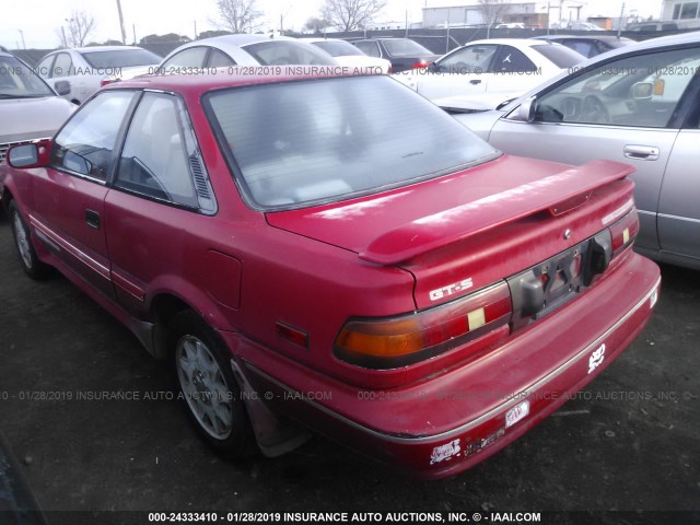 JT2AE98C6K3239510 - 1989 TOYOTA COROLLA GT-S RED photo 3
