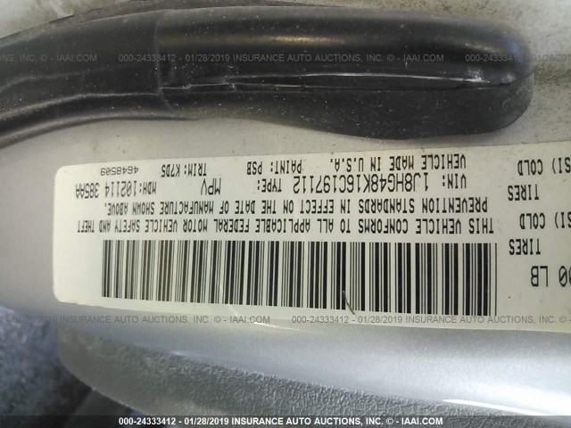 1J8HG48K16C197112 - 2006 JEEP COMMANDER SILVER photo 9