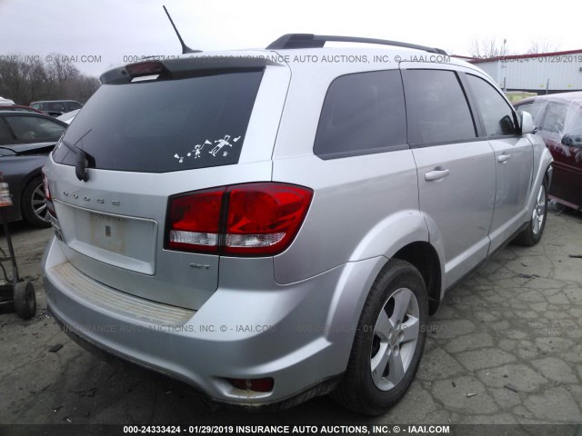 3C4PDCBG2CT199493 - 2012 DODGE JOURNEY SXT SILVER photo 4