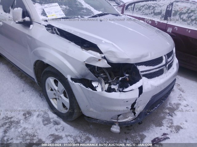 3C4PDCBG2CT199493 - 2012 DODGE JOURNEY SXT SILVER photo 6