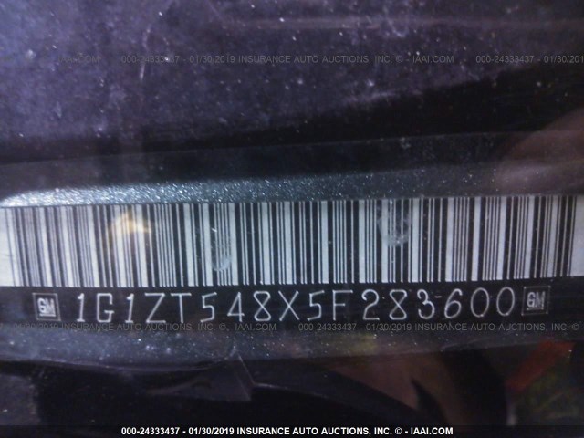 1G1ZT548X5F283600 - 2005 CHEVROLET MALIBU LS GRAY photo 9